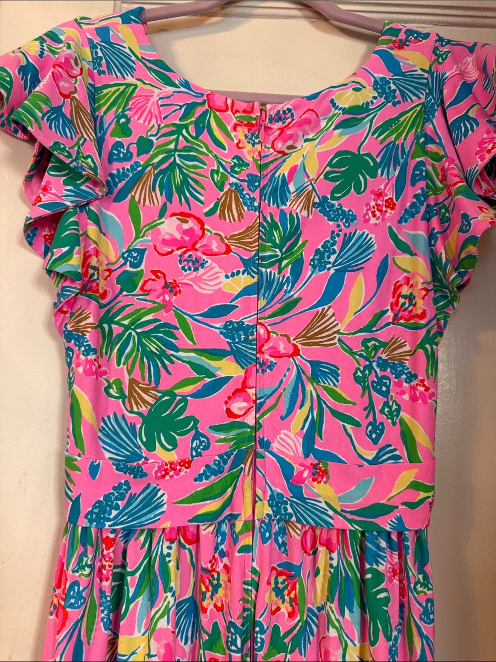NWT Lilly Pulitzer “Verona Flutter Sleeve” Maxi Dress Size 2 - Picture 11 of 12